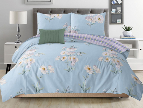 Тканина для постільної білизни Бязь "Gold" Lux GL1856blue (A+B) - (50м+50м)