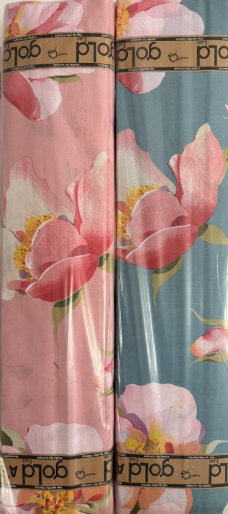 Тканина для постільної білизни Бязь "Gold" Lux GL1163green (A+B) - (50м+50м)