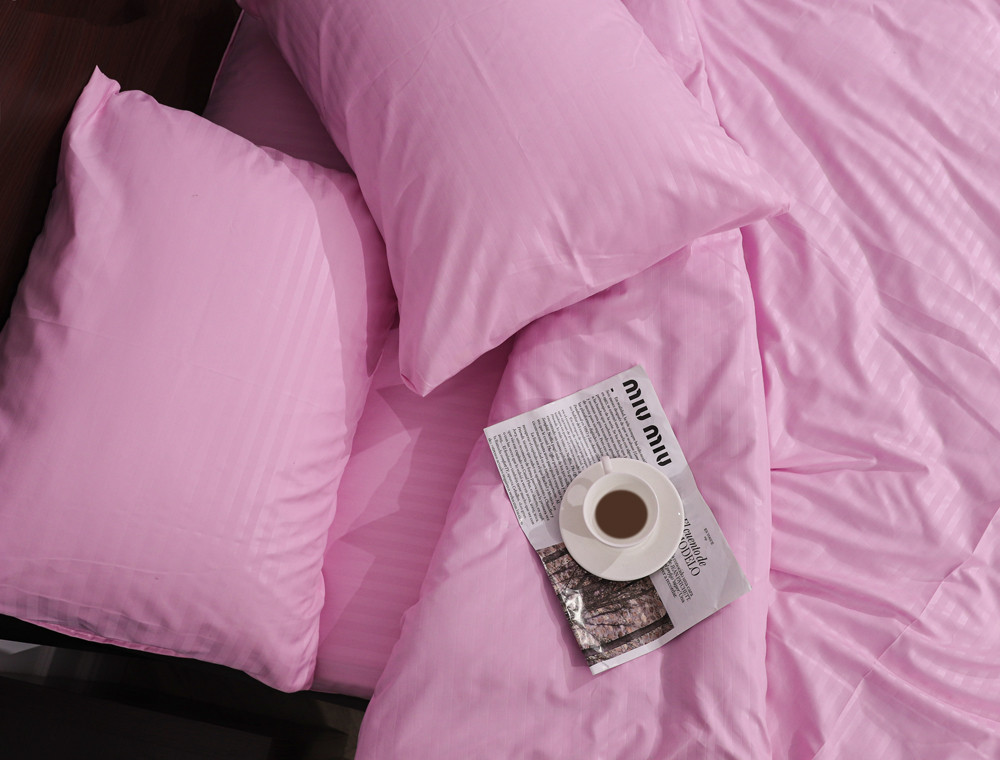 Евро набор постельного белья 200*220 из микрофибры в полоску №2060017 Черешенка™