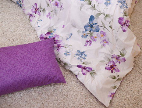 Полуторный набор постельного белья 150*220 из Сатина №026AB Черешенка™