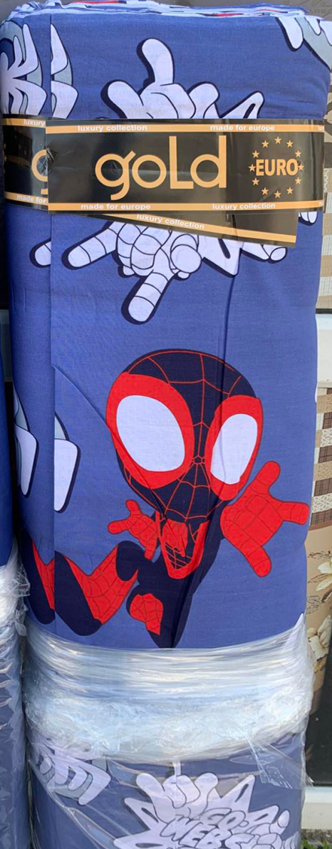 Тканина для постільної білизни Бязь "Gold" Lux дитяча "Людину-павука" GLB8251