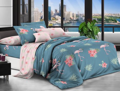 Полуторный набор постельного белья 150*220 из Бязи "Gold" №157393AB Черешенка™