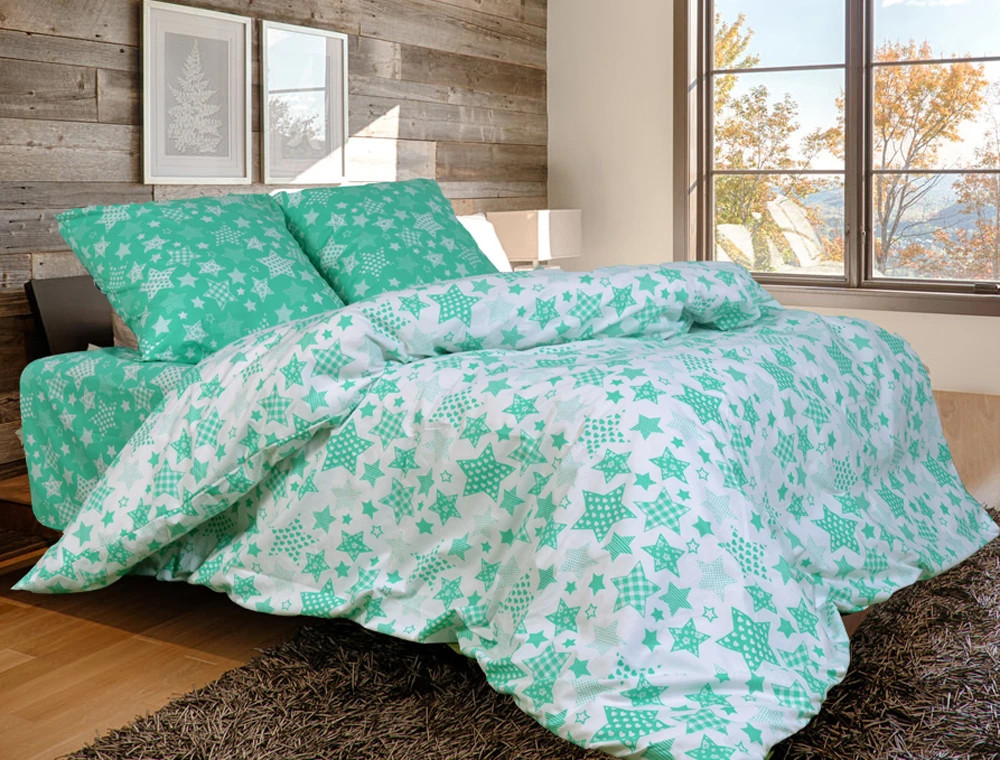 Двоспальний набір постільної білизни 180*220 із Бязі "Gold" №157230AB Черешенка™