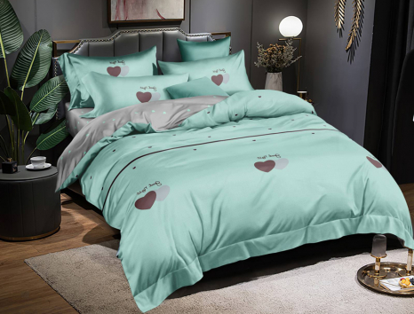 Двоспальний набір постільної білизни 180*220 із Сатину №3407AB Черешенка™