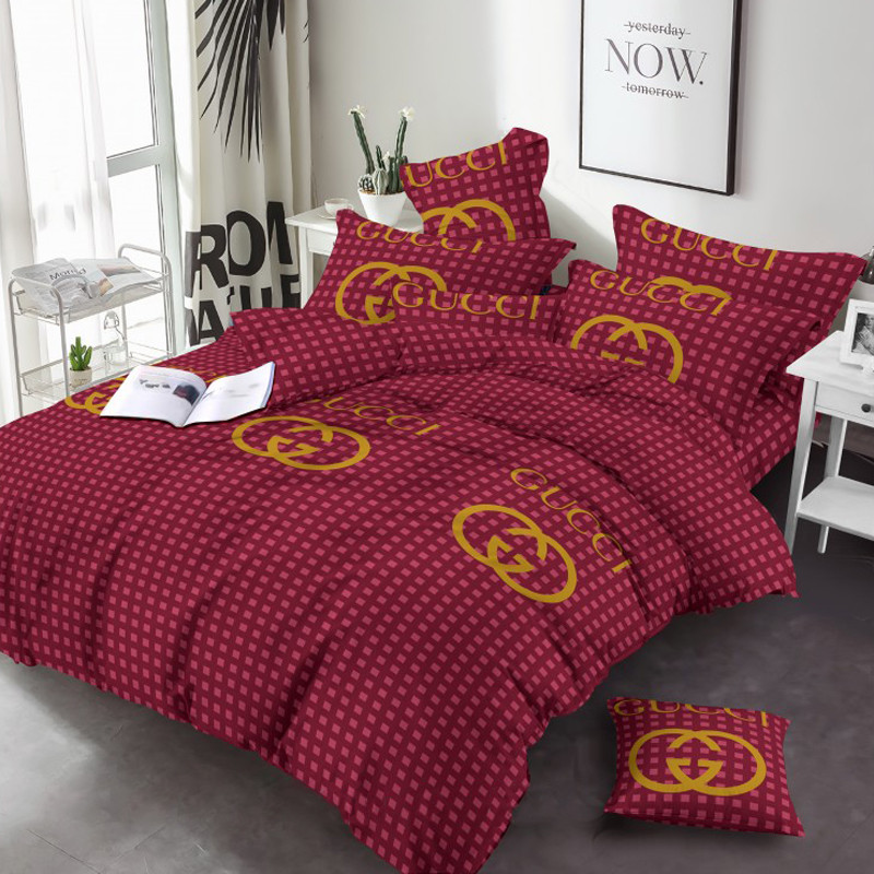 Тканина для постільної білизни Бязь "Gold" Lux GL3693bordo