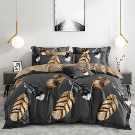 Сімейний набір постільної білизни із Сатину №44326AB Черешенка™