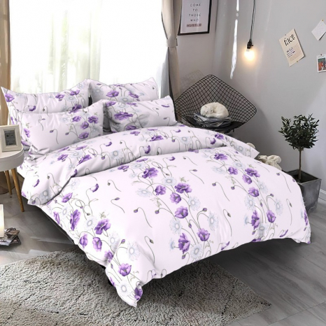 Евро макси набор постельного белья 200*220 из Бязи "Gold" №157864Violet Черешенка™