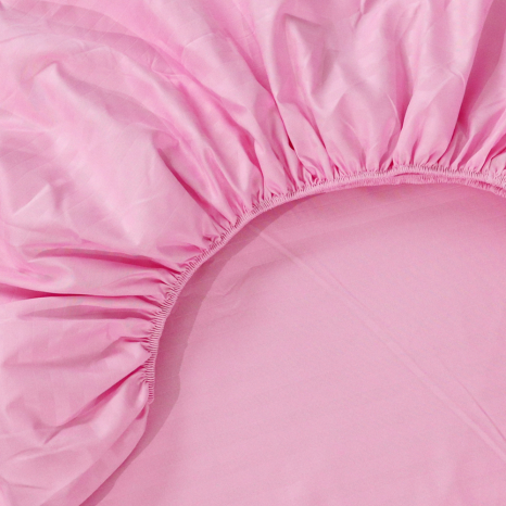 Простирадло на резинці (90*200*25) рожева смужка №3017