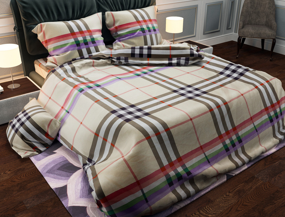 Двоспальний набір постільної білизни 180*220 із Бязі "Gold" №154658 Черешенка™