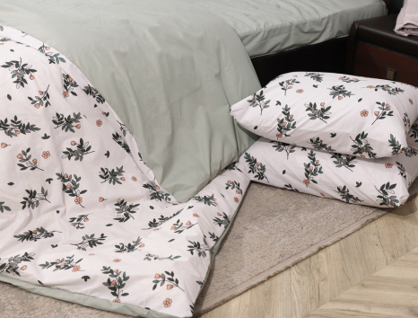 Полуторний набір постільної білизни 150*220 із Бязі "Gold" №158186AB Черешенька™