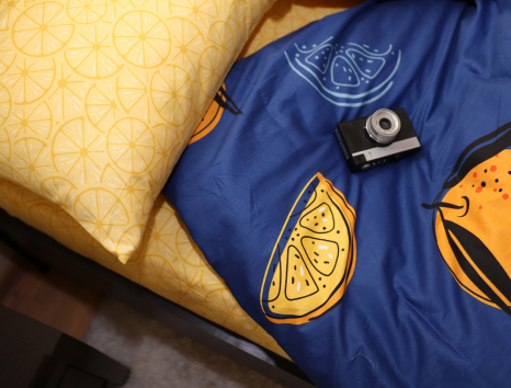 Полуторный набор постельного белья 150*220 из Сатина №052AB Черешенка™