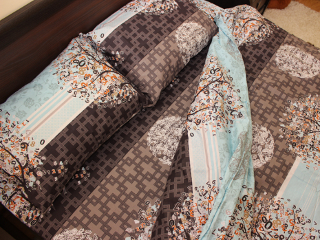 Полуторний набір постільної білизни 150*220 із Бязі "Gold" №154089 Черешенка™