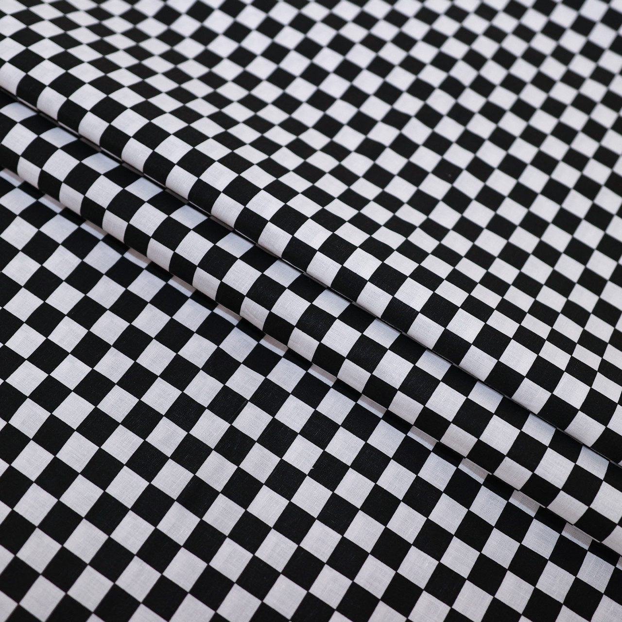 Ткань для постельного белья Бязь "Gold" Lux "Шахматная доска" GL1522 (A+B) - (50м+50м)