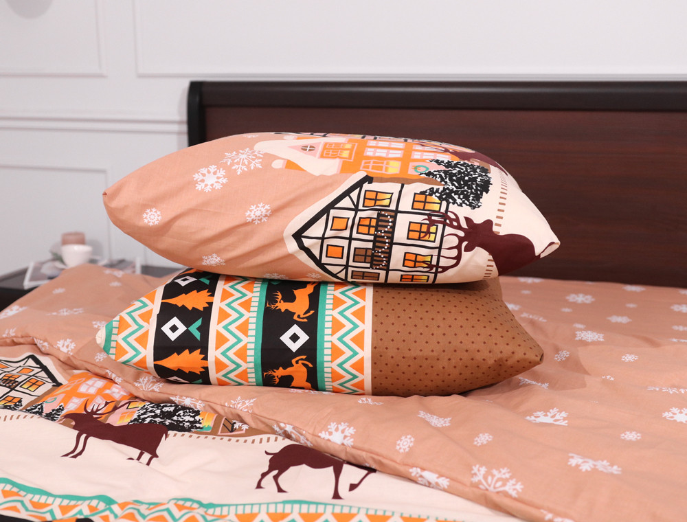 Полуторний набір постільної білизни 150*220 із Бязі "Gold" №151628 Черешенька™