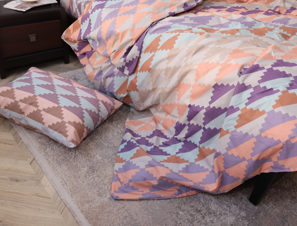 Полуторний набір постільної білизни 150*220 із Бязі "Gold" №153592AB Черешенка™