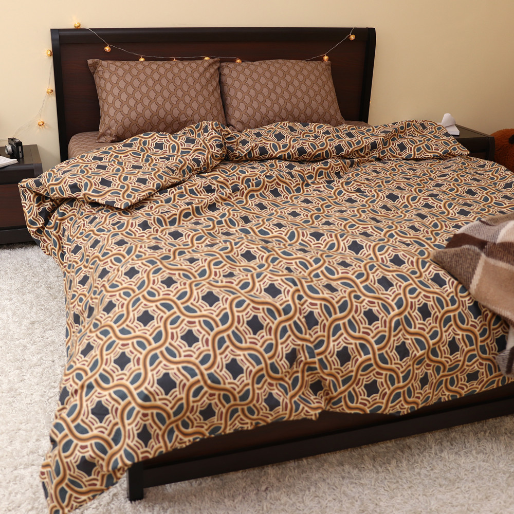 Сімейний набір постільної білизни із Бязі "Gold" №154425AB Черешенка™