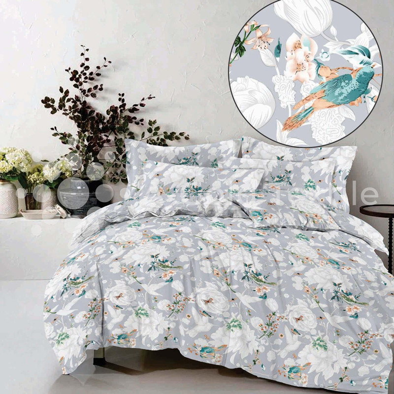 Ткань для постельного белья Бязь "Gold" Lux GL3491grey