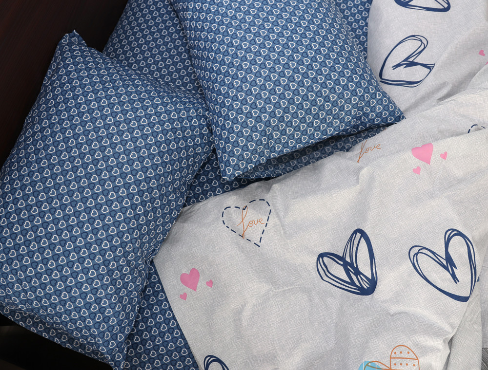 Євро-максі набір постільної білизни 200*220 із Бязі "Gold" №151810AB Черешенка™