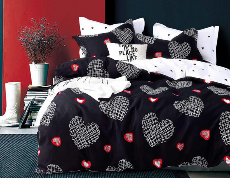 Двоспальний набір постільної білизни 180*220 із Бязі "Gold" №157688AB Черешенка™