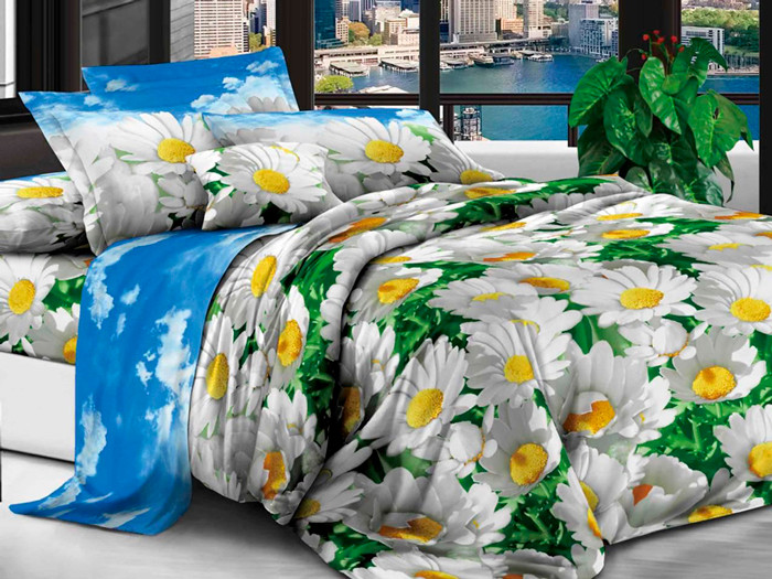 Двоспальний набір постільної білизни 180*220 із полікотону №20061 Черешенька™