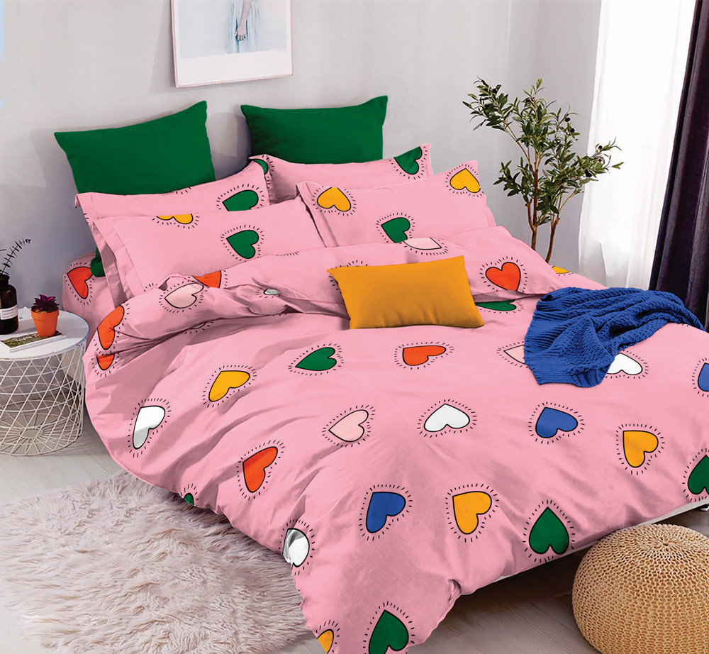 Ткань для постельного белья Бязь "Gold" Lux GL1075pink