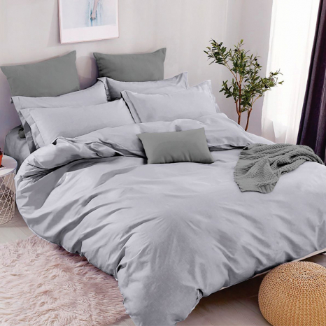 Тканина для постільної білизни Бязь "Gold" Lux однотонна GL1016-Grey (50м)