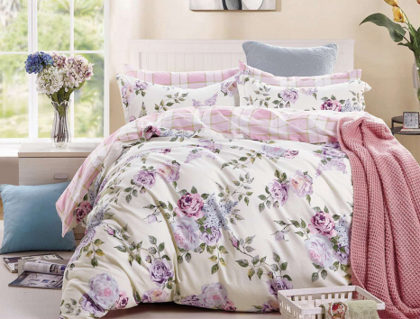 Тканина для постільної білизни Бязь "Gold" Lux "Квітковий мікс" GL1491 (A+B) - (50м+50м)