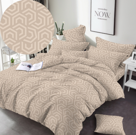 Ткань для постельного белья Бязь "Gold" Lux GL1435beige