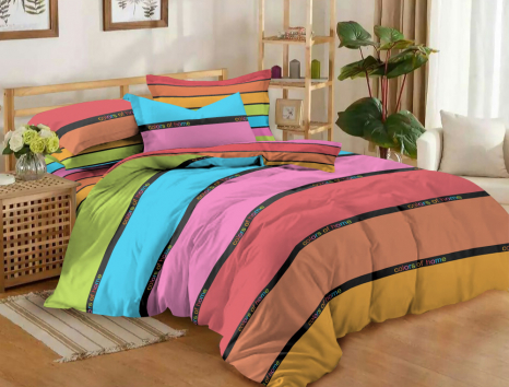 Двоспальний набір постільної білизни 180*220 із Сатину №665AB Черешенка™