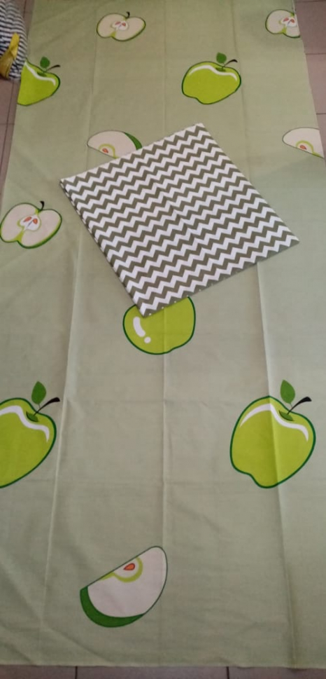 Тканина для постільної білизни Бязь "Gold" Lux "Соковиті яблучка" GL1669 (A+B) - (50м+50м)