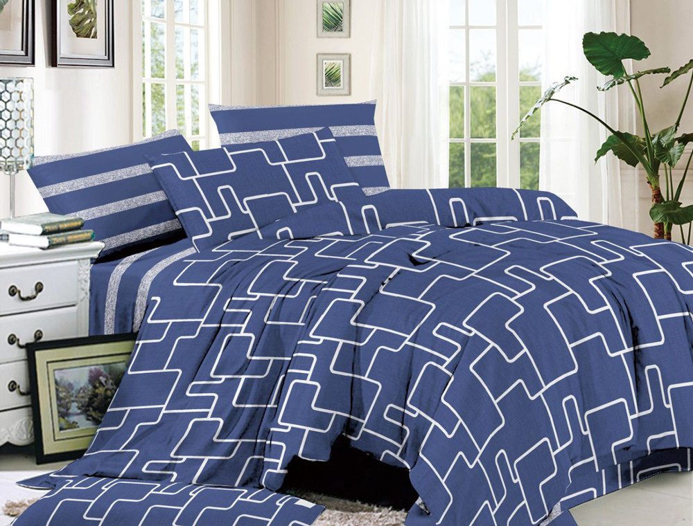 Двоспальний набір постільної білизни 180*220 із Сатину №0023AB Черешенка™