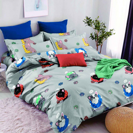 Ткань для постельного белья Бязь "Gold" Lux детская GLB329grey