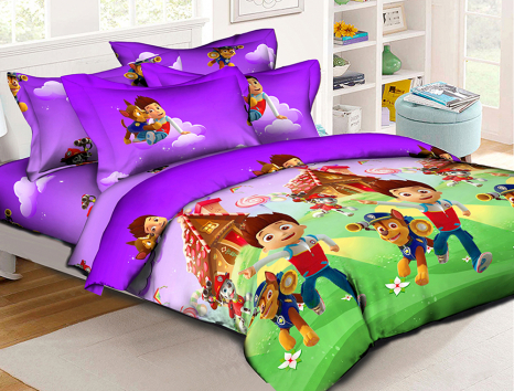 Тканина для постільної білизни Бязь "Gold" Lux дитяча "Щенячий патруль" GLB079