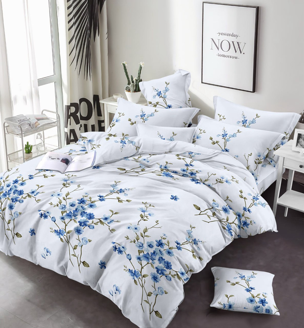 Ткань для постельного белья Бязь "Gold" Lux GL17090blue