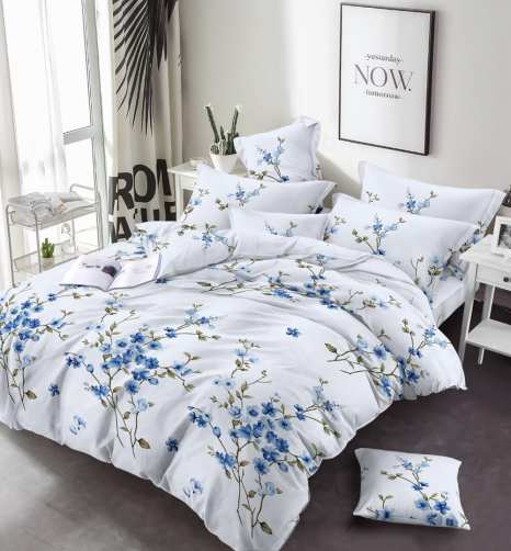 Ткань для постельного белья Бязь "Gold" Lux GL17090blue