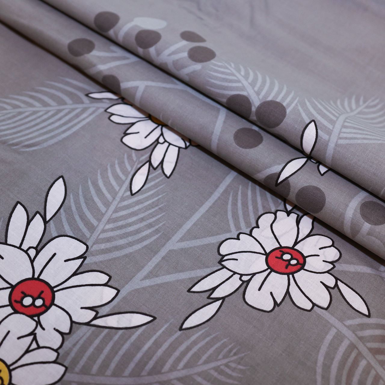 Ткань для постельного белья Бязь "Gold" Lux "Цветочное настроение" GL1500 (A+B) - (50м+50м)