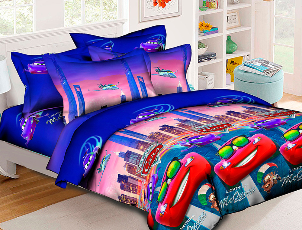 Полуторний набір постільної білизни 150*220 із Ранфорсу №178 Черешенка™