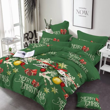 Ткань для постельного белья Бязь "Gold" Lux GL1814green