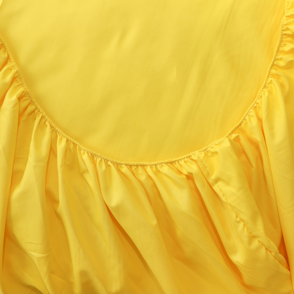 Простирадло на резинці (160*200*25) однотонне жовте №8580