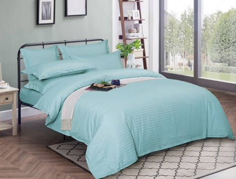 Євро-максі набір постільної білизни 200*220 зі Страйп Сатину №544610 KRISPOL™