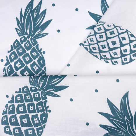 Ткань для постельного белья Бязь "Gold" Lux "Ананасики" GL1362 (A+B) - (50м+50м)