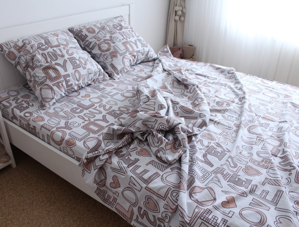 Двоспальний набір постільної білизни 180*220 із Бязі "Gold" №1512748 Черешенка™