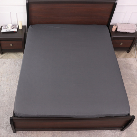 Простирадло на резинці (160*200*25) геометрія на сірому №2006