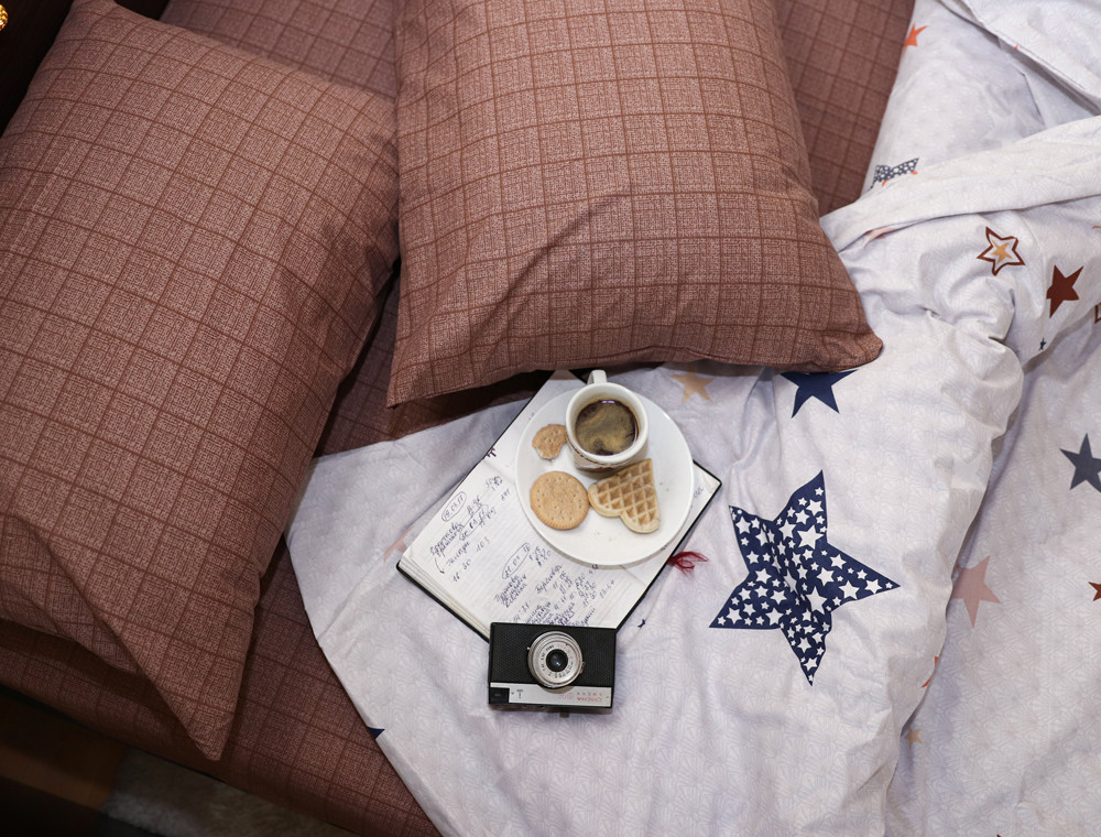 Двоспальний набір постільної білизни 180*220 із Бязі "Gold" №151382AB Черешенка™