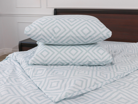 Полуторный набор постельного белья с ромбами 150*220 из Бязи "Gold" №150161 Черешенка™