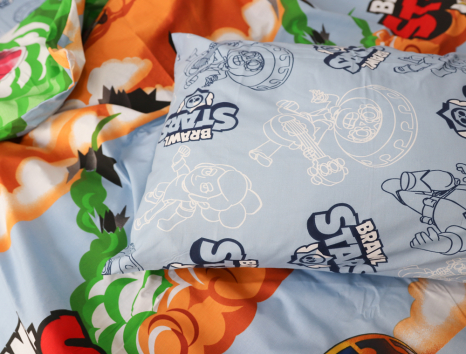 Полуторний набір постільної білизни 150*220 із Бязі "Gold" №164502AB Черешенка™