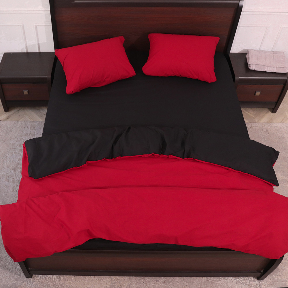 Євро-максі набір однотонної постільної білизни 200*220 із Бязі "Gold" №1540631AB Черешенька™