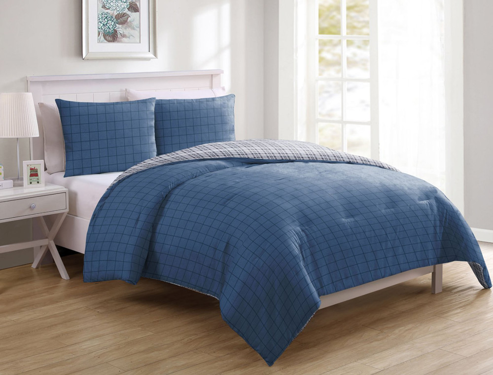 Тканина для постільної білизни Бязь "Gold" Lux GL1863blue (A+B) - (50м+50м)