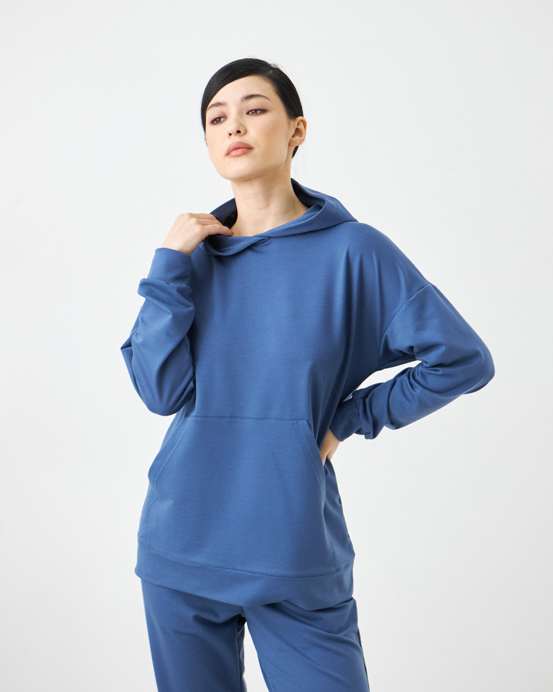 Жіночий спортивний костюм з капюшоном (Розмір M) синій №20222140