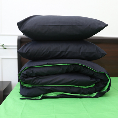 Сімейний набір однотонної постільної білизни із Бязі "Gold" №151563AB Черешенка™